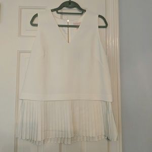 NWT Ted Baker sleeveless top w pleated detail